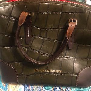 Dooney and Burke green and brown purse